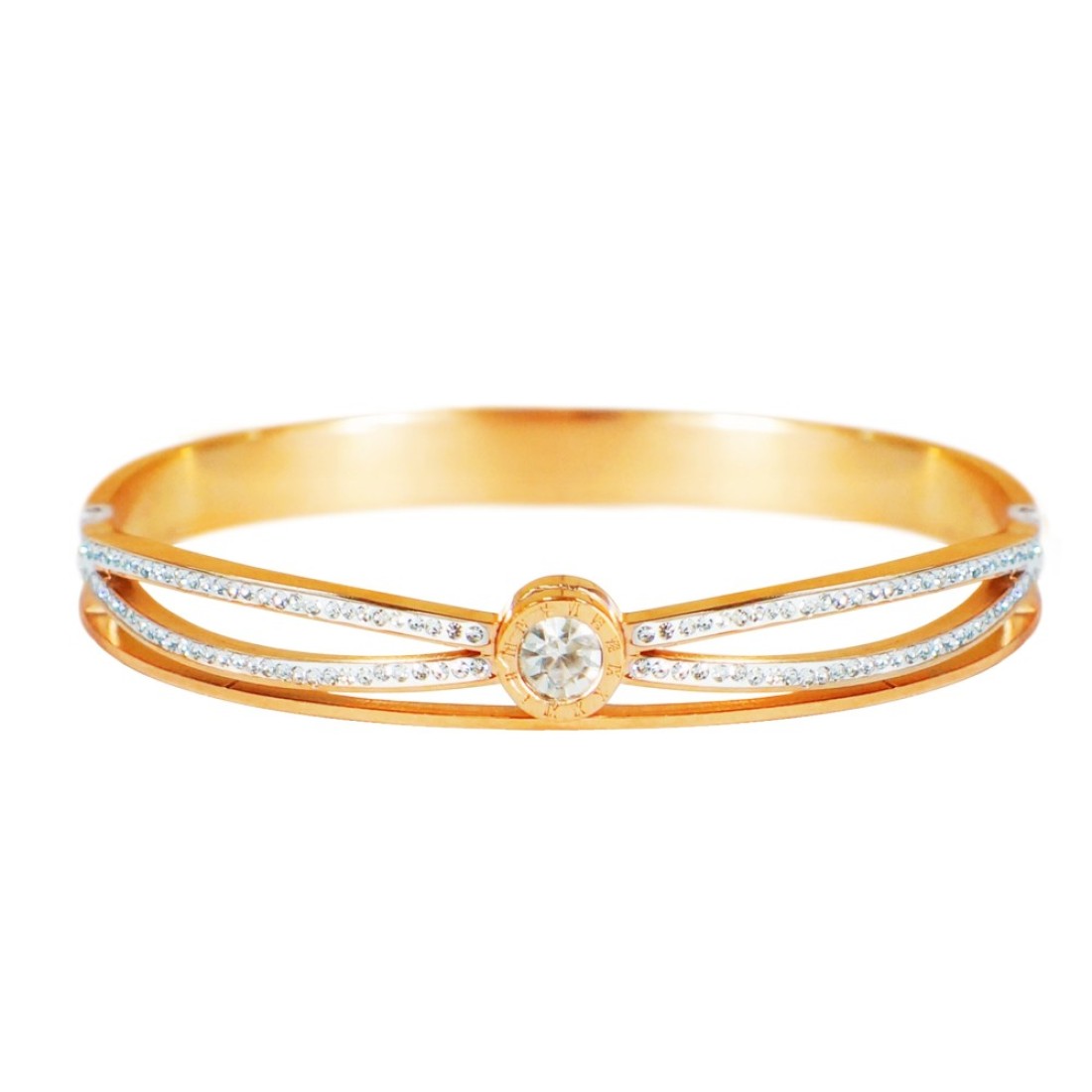 JANNAH Women&#39;s Fashion Bracelet | Pearl Design Thin Cross Bangle with Cubic Zirconia Inlaid Bangle Jewelry Gifts for Women Ladies