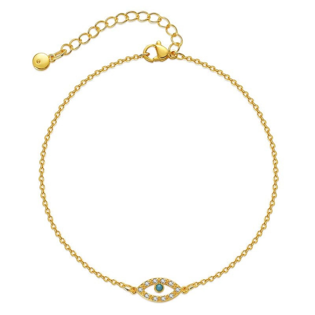 LSxAB Turquoise Evil Eye Bracelet for Women Lucky Charm Gold Clear CZ Protection Adjustable Beaded Teal Green Mom Wife Birthday Anniversary