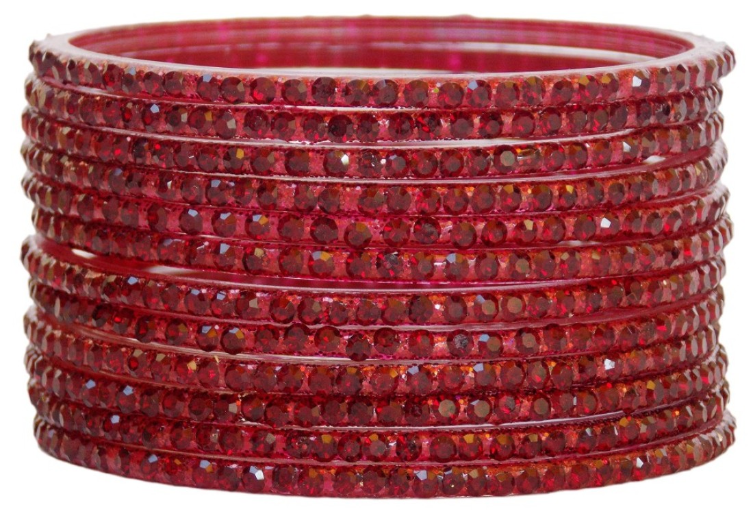 JD&#39;Z COLLECTION Indian Bangles Jewelry For Women Bollywood Bangles Set Bridal Ethnic Wedding Partywear Costume Match CZ Stone Glass Bangles (Mehrun, 2.60, Inches)