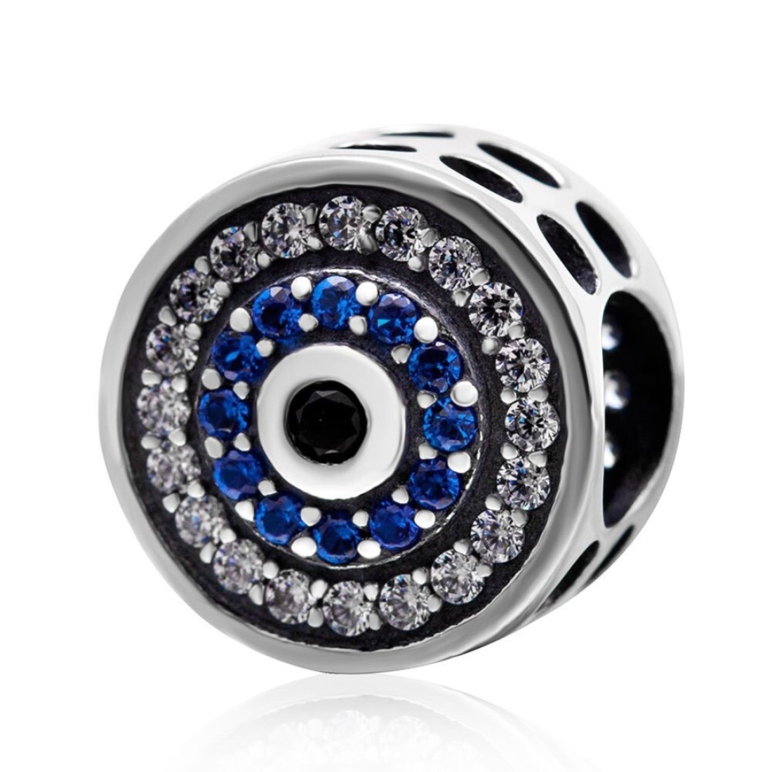 Blue Watchful Eye Charm Bead 925 Sterling Silver Beads fit DIY Bracelet Necklace