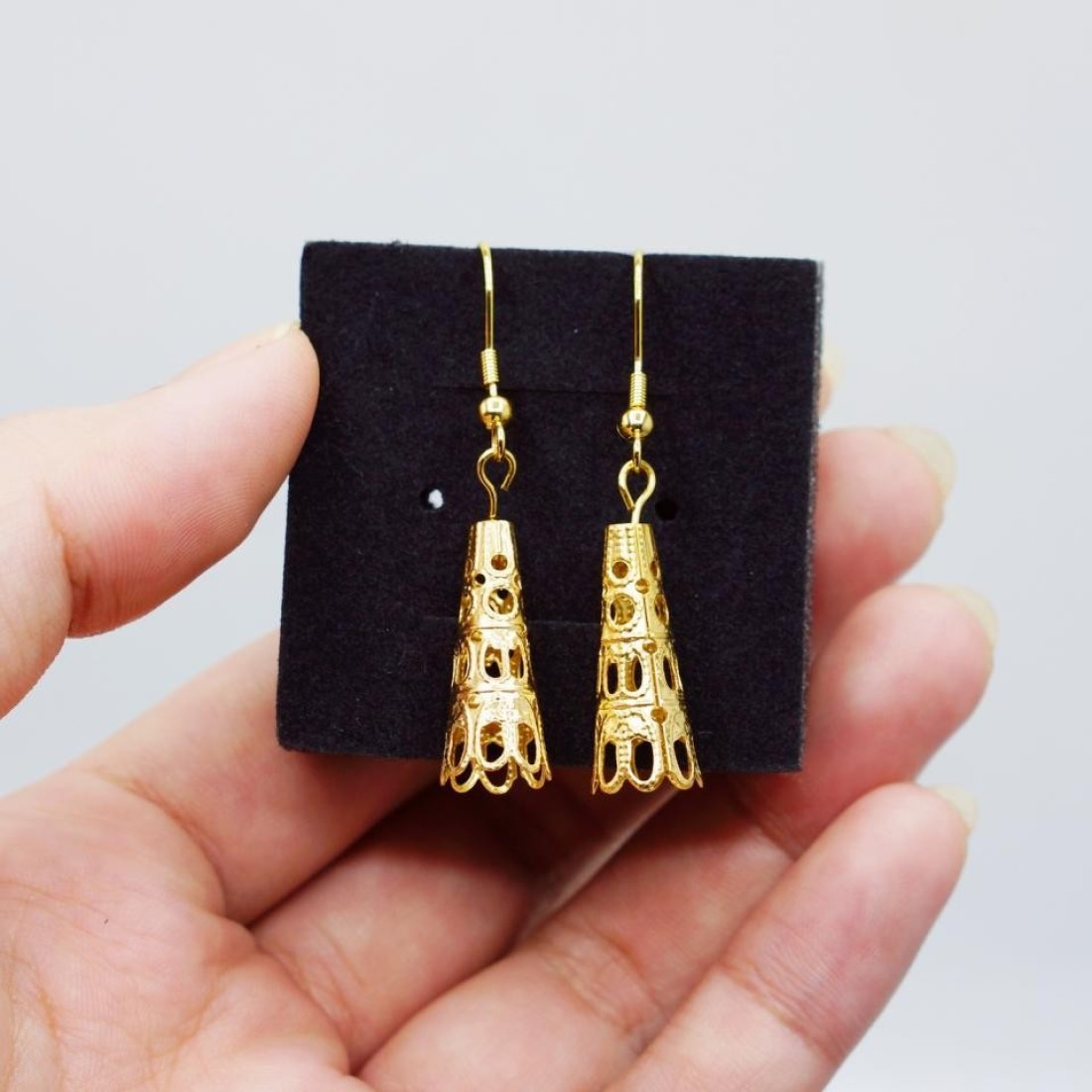 Aiwanto Small Hanging Earring for Daily Wear Office Party Earring (Gold)