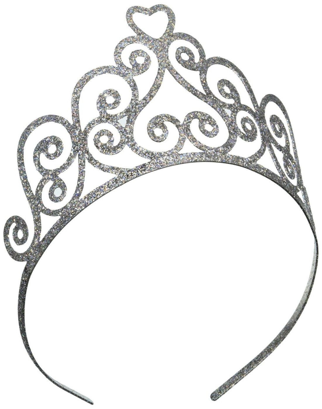 Glittered Tiara silver Party Accessory 1 count 1Pkg