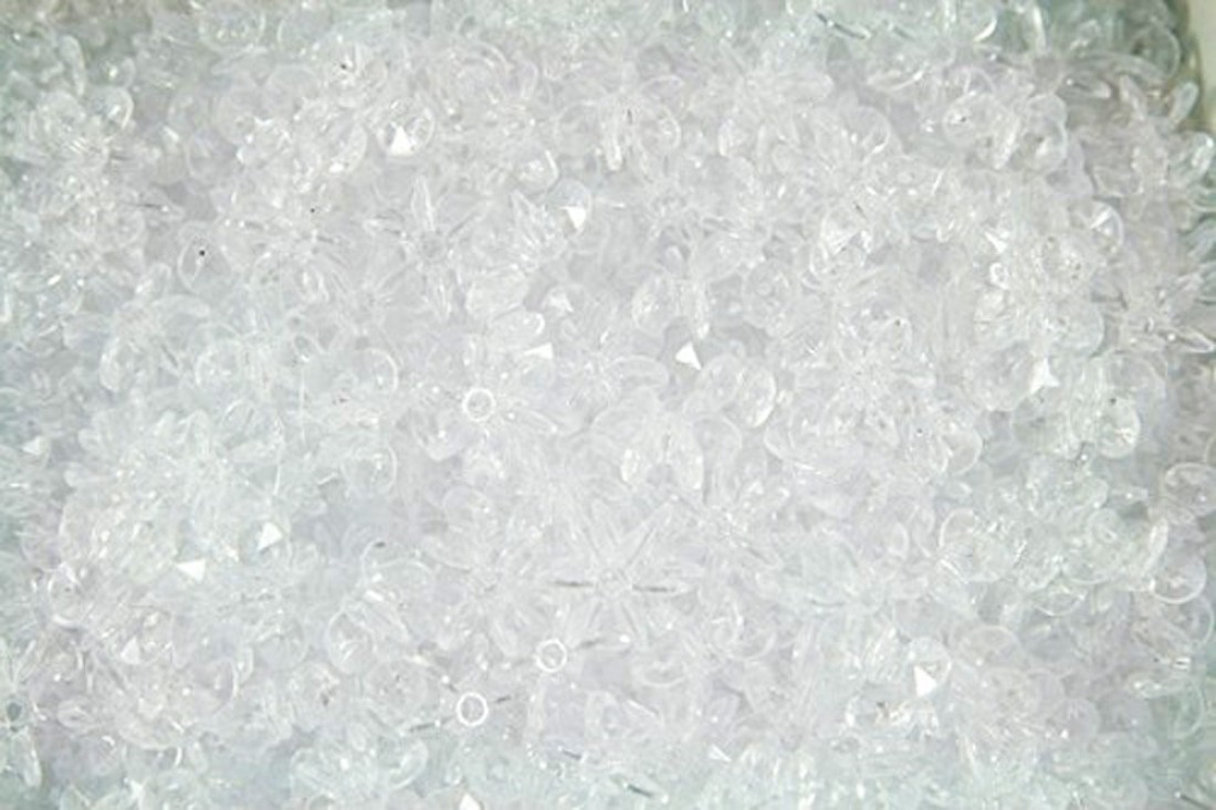 The Beadery 12mm Sunburst Beads Crystal 900Piece Per Bag Small