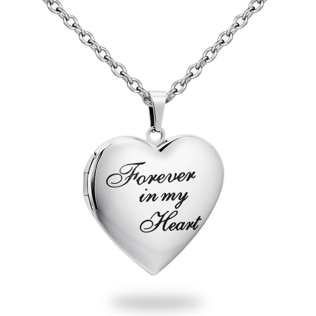 PHOCKSIN Forever In My Heart Locket Necklace For Women Lockets For Girlfriend That Hold Pictures Gifts For Christmas Mothers Day