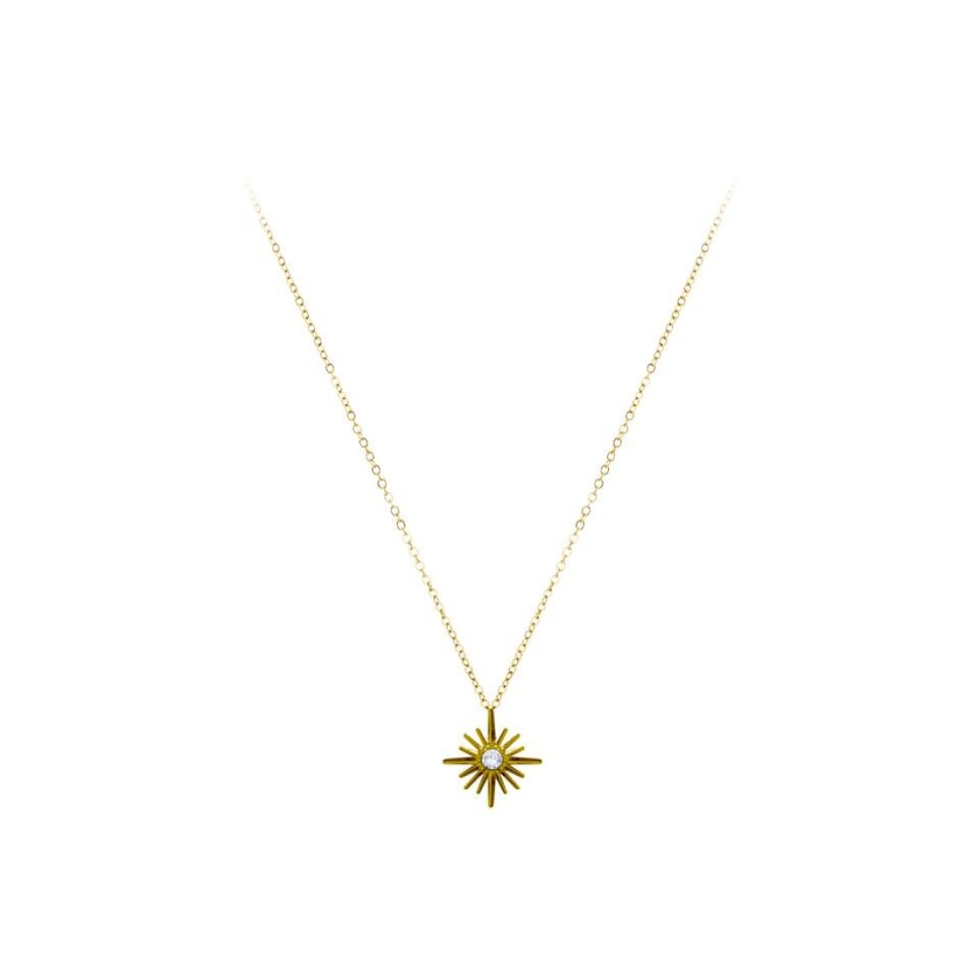 Aiwanto Necklace Gold Neck Chain With Simple Pendant Womens Gilrs Fashion