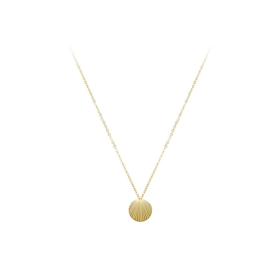 Aiwanto Necklace Neck Chain With Round Pendant Elegant Gold Necklace Beautiful Gift Womens Girls Necklace