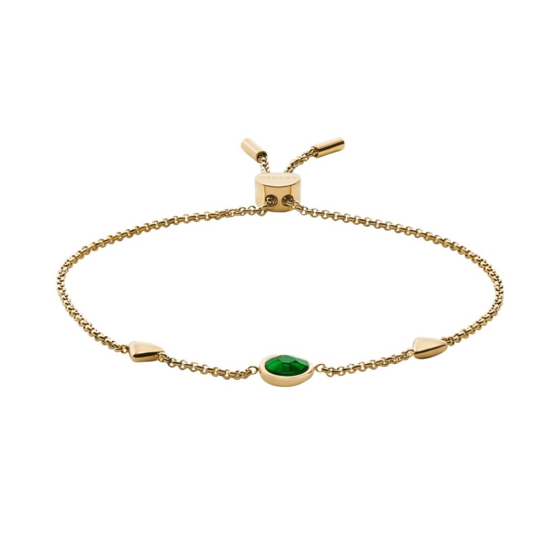 Skagen Women&#39;s Sofie Sea Glass Gold Stainless Steel Station Bracelet (Model: SKJ1859710)