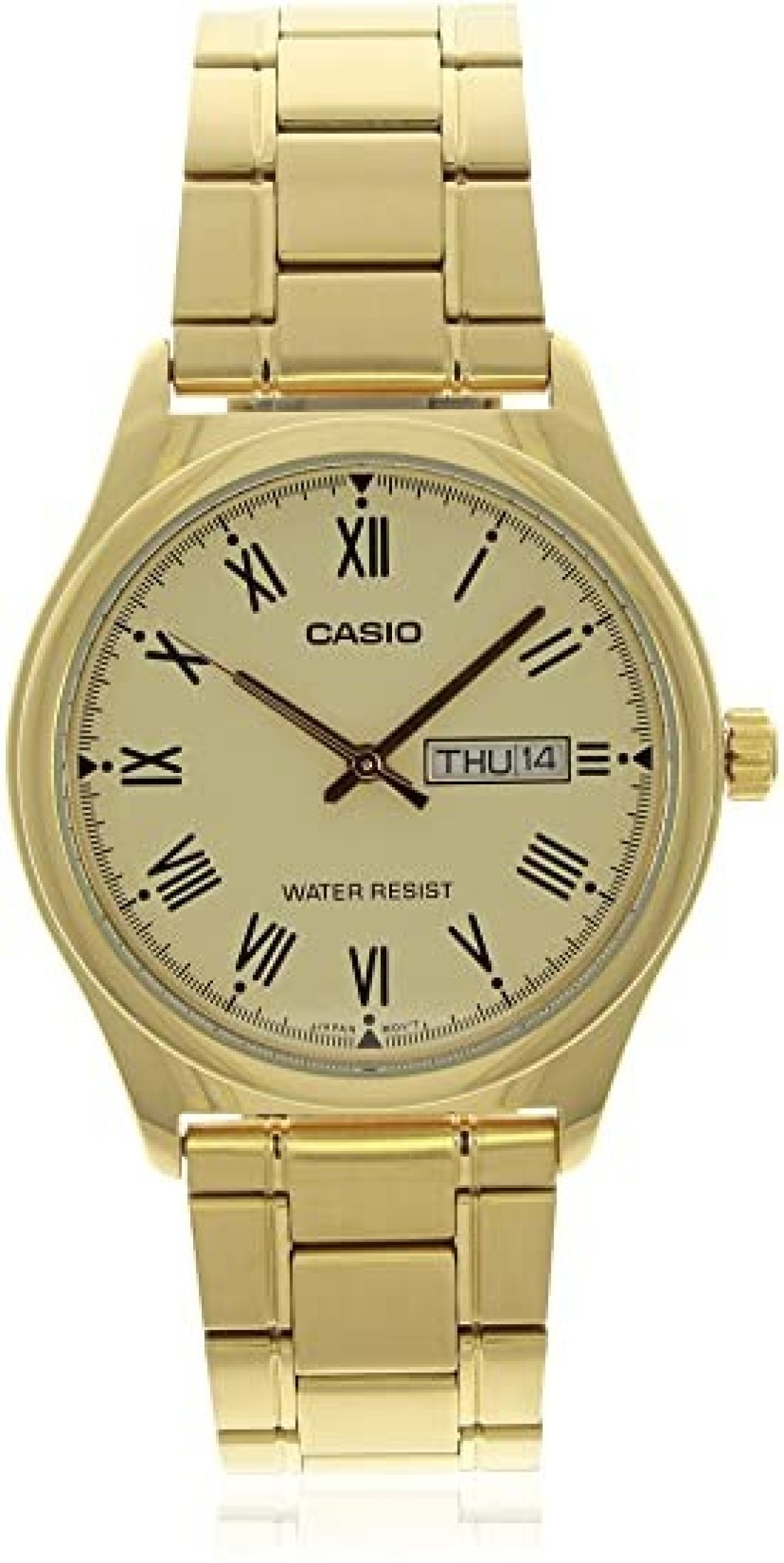 Casio - Watch Analogue Display And Stainless Steel Strap MTP-V006G-9B