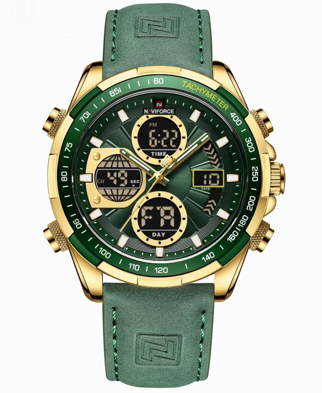 AIMES Men Military Sports Digital Watches Stylish Casual Analog Quartz Waterproof Watch Sport Multifunction Leather Wristwatch Business Dress Wrist Watch for Men