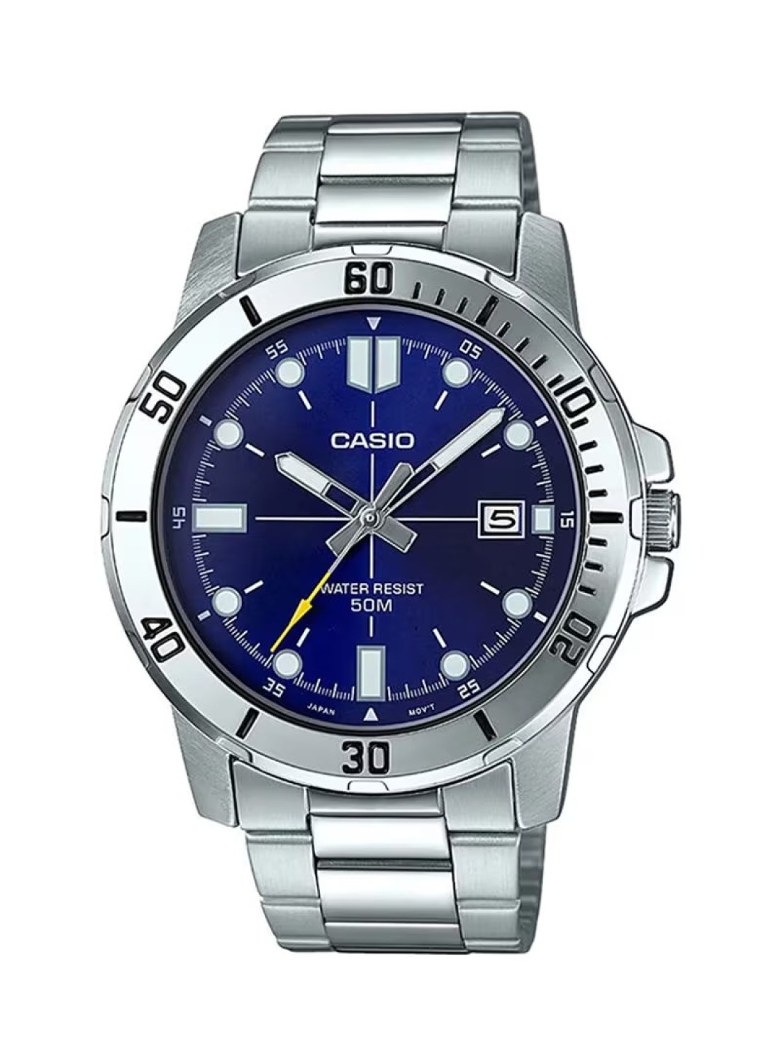 Casio Men&#39;s Enticer Water Resistant Stainless Steel Analog Watch MTP-VD01D-2EVUDF