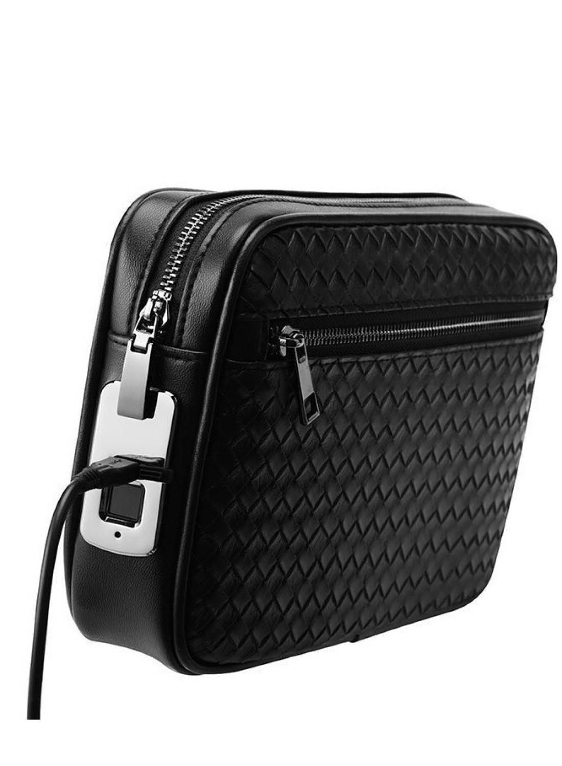 Yeasha,Fingerprint Lock Handbags Men Genuine Leather Purse Clutch Handbag Cash Bag For Man