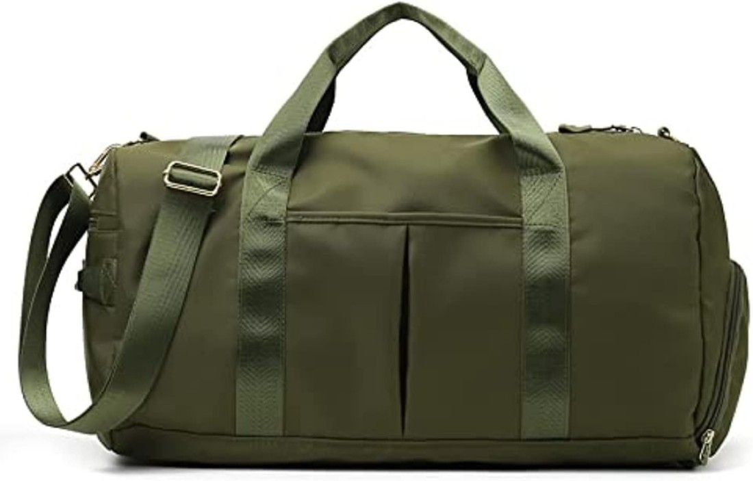 MahMir Gym Bag with Shoes and Waterproof Pocket (Green)