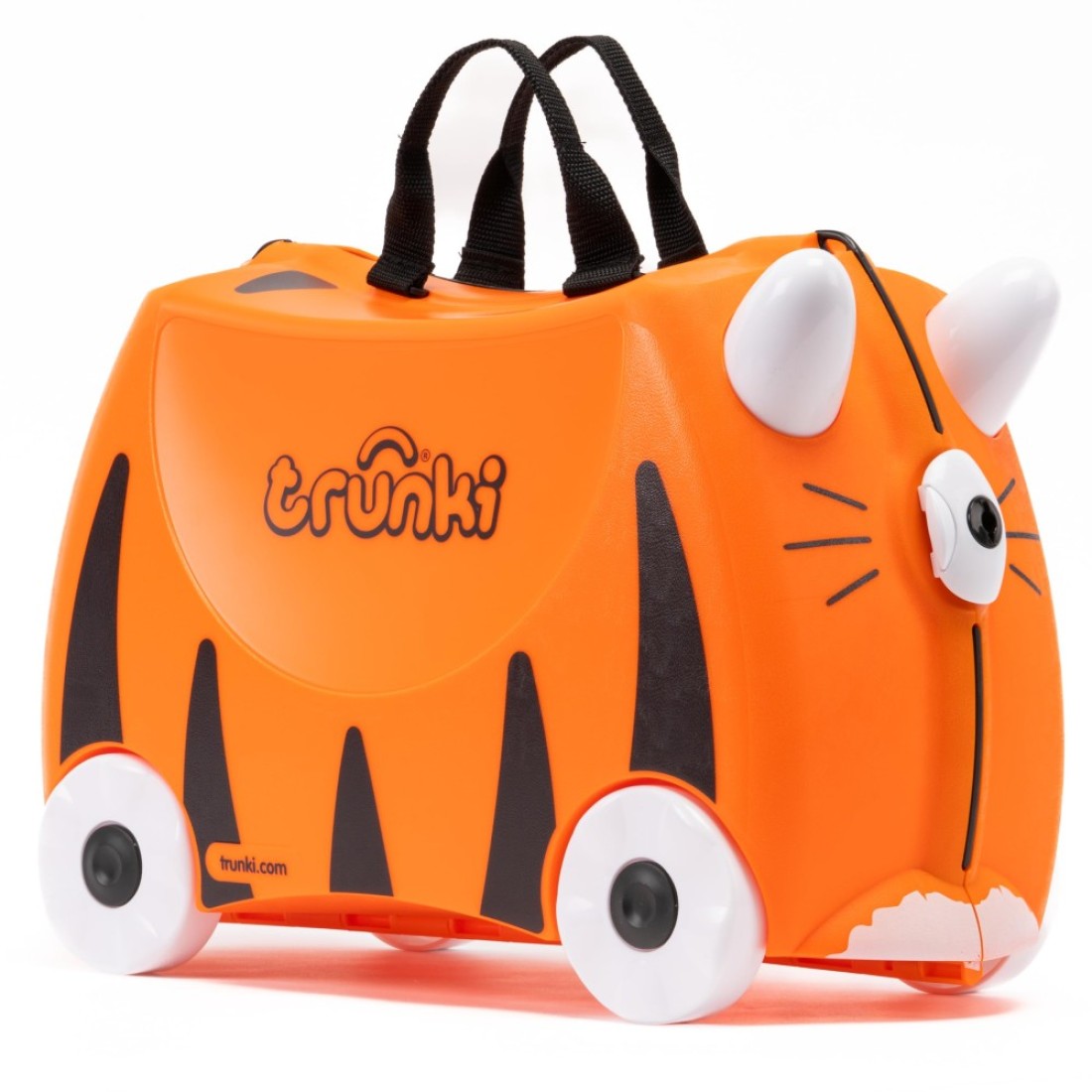 Trunki RideOn Kids Suitcase TowAlong Toddler Luggage CarryOn Cute Bag with Wheels Kids Luggage and Airplane Travel Essentials Tipu Tiger Orange