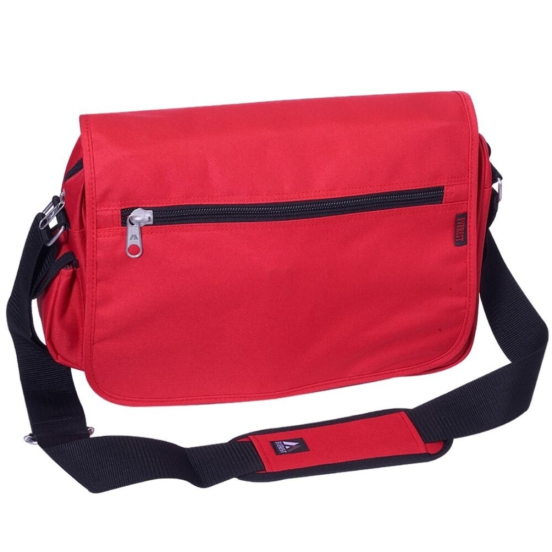 Everest Luggage Casual Messenger Briefcase, Red, Red, One Size