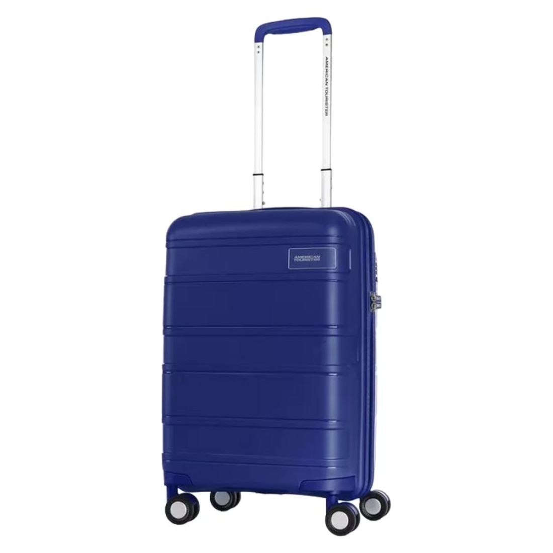 American Tourister Litevlo Double Wheels Spinner Expandable Hard Trolley Navy 55cm