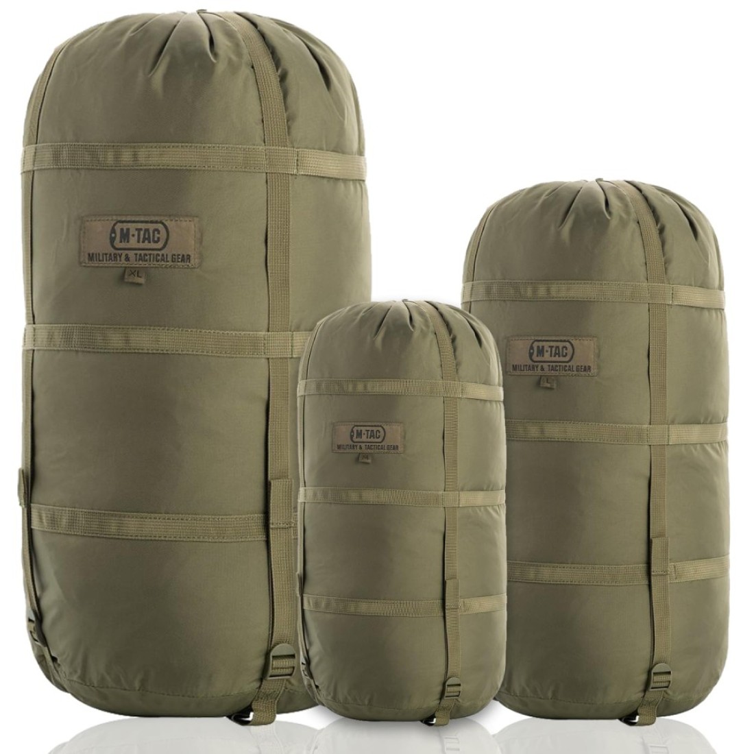 MTac Sleeping Bag Compression Stuff Sack Military Water Resistant Compression Bag Lightweight Nylon Compression Sack 12 Liters for Travel Camping Hiking Outdoor M 12 liters Olive