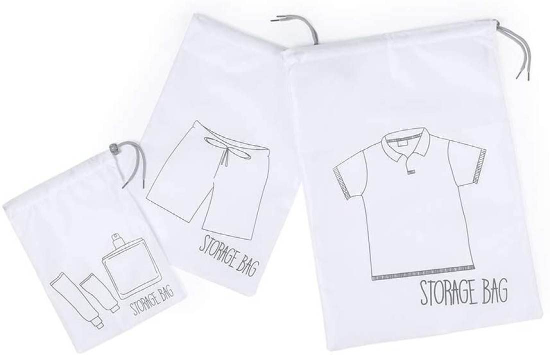 Other Set Of 3 Storage Bags For Travel In Soft Polyester 210D