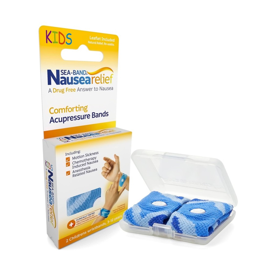 SeaBand AntiNausea Acupressure Wristband for Motion Morning Sickness Child Blue