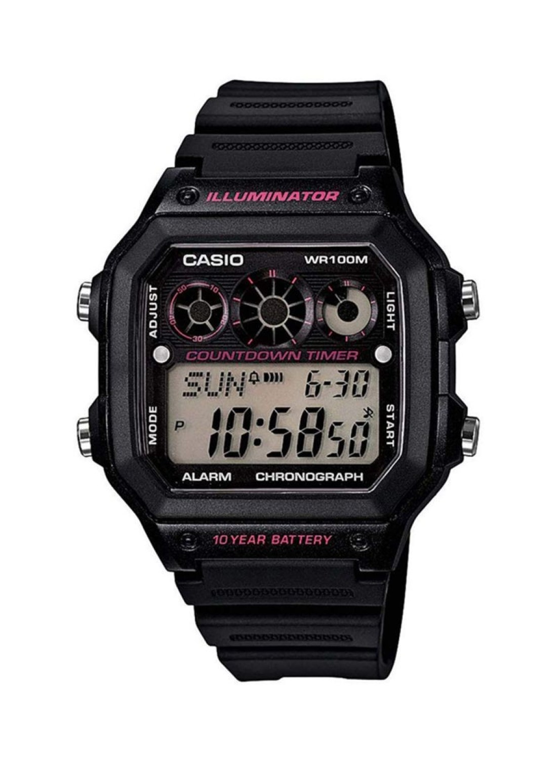 Casio - Boys&#39; Silicone Digital Wrist Watch AE-1300WH-1A2VDF