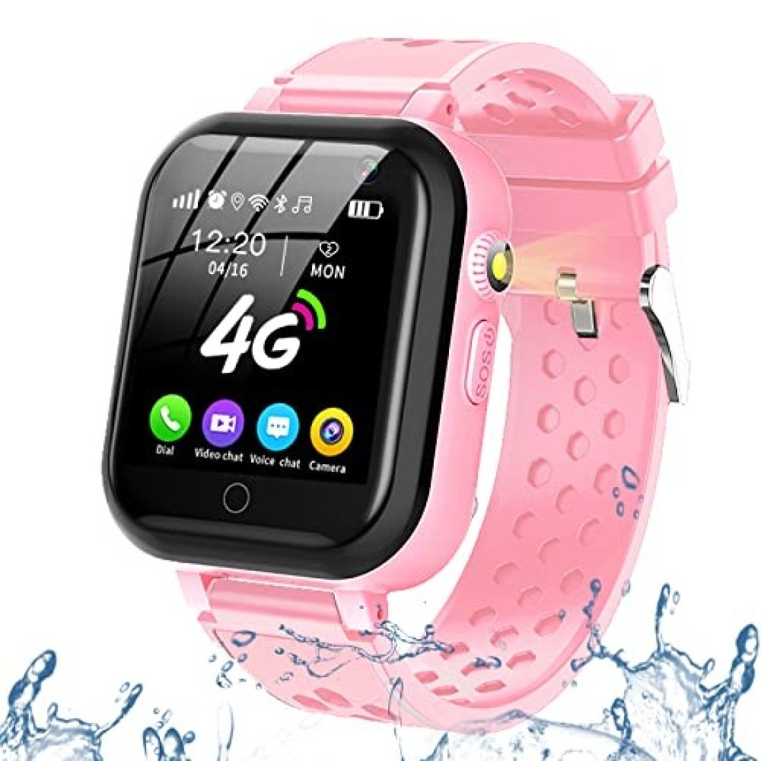 DDIOYIUR Smart Watch for Kids, 4G Kids Phone Smartwatch with GPS Tracker, WiFi SMS, Call, Voice Video Chat, Bluetooth, Audio Recording, Alarm, Pedometer, Wrist Watch for 4-16 Boys Girls Birthday Gifts