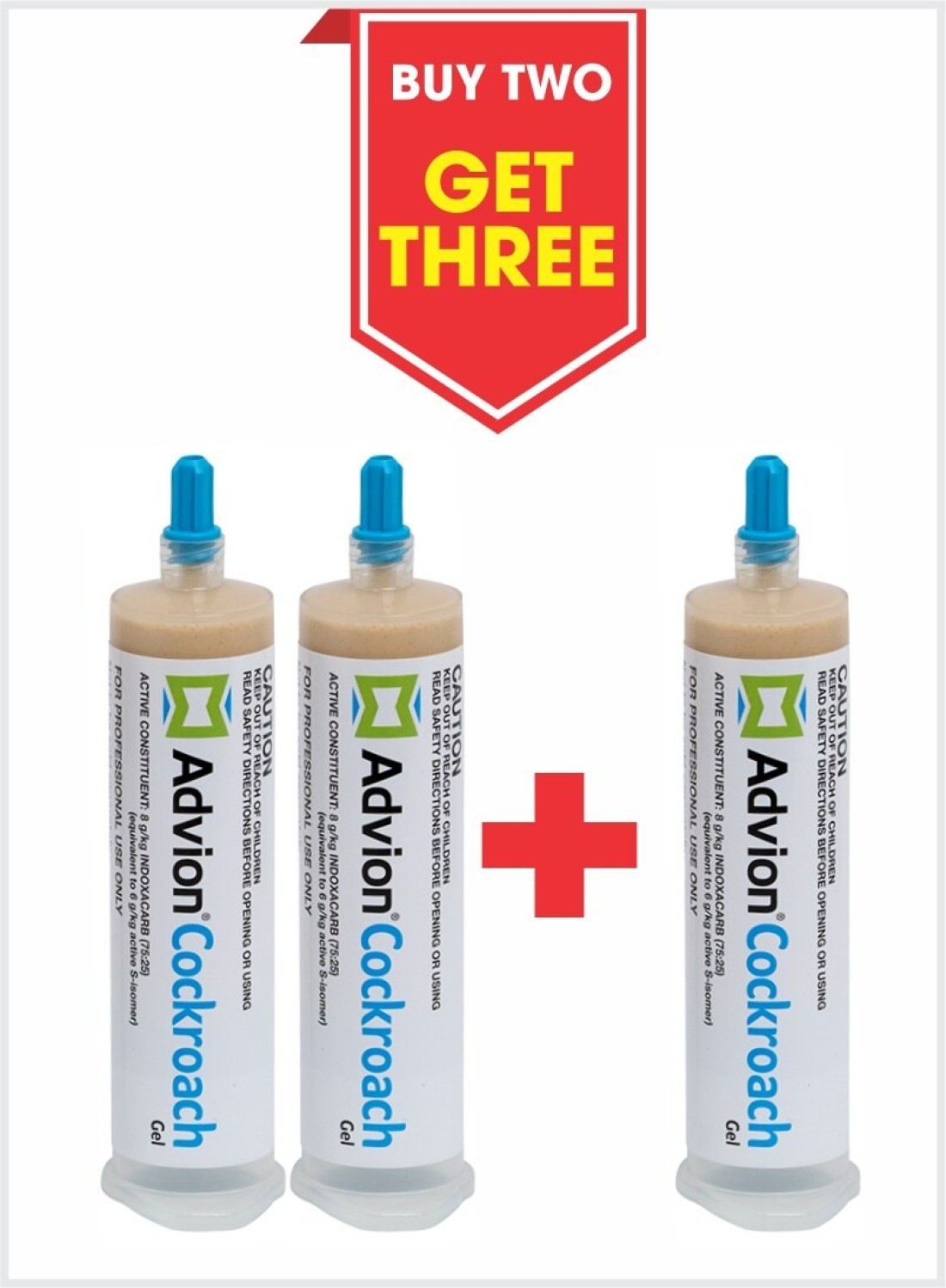 Advion Buy 2 Get 3 Cockroach Gel Bait Indoor &amp; Outdoor Use Major Cockroach Species 30g