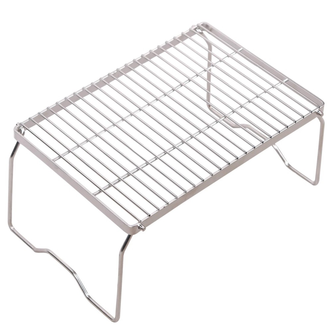 REDCAMP 17&quot; Large Folding Campfire Grill 304 Stainless Steel Grate, Heavy Duty Portable Camping Grill with Carrying Bag for Outdoor Cooking Backpacking Hiking Picnics BBQ