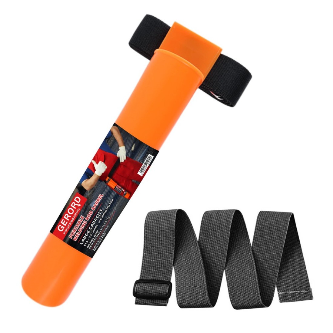GERORD Flame Retardant PP welding rod holder，Thickened electrodes Bag，Wearable Welding Electrode Storage Can,Portable welding rod barrel/pouch