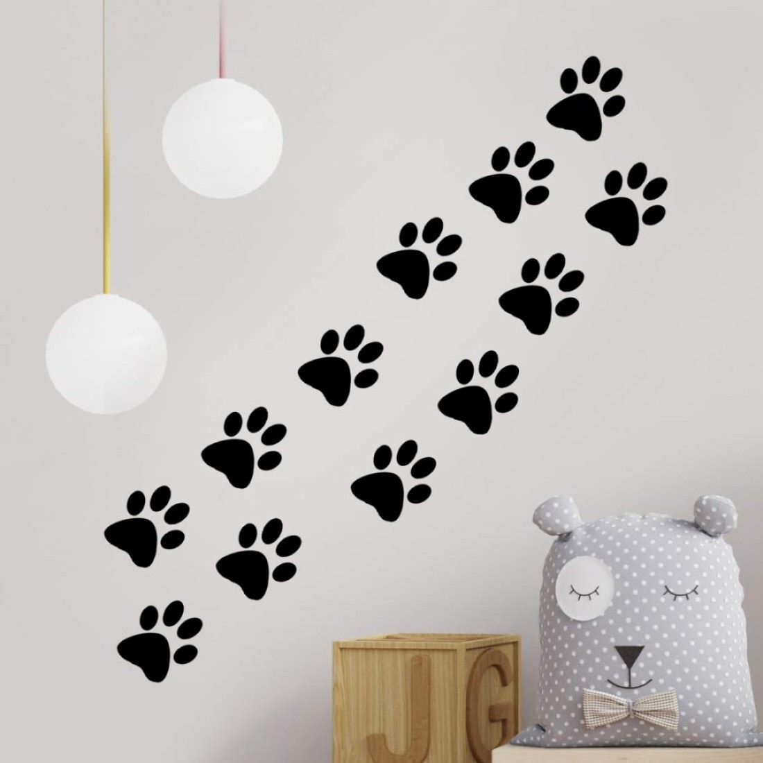 Cat paw Stickers Dog Print Wall Sticker car Decal Window Vinyl Kitchen Patrol Paper Bag Prints Black Wallpaper Decals Animal Footprint Art pet Room Bags roll Kids Home Decor Decoration Label murals