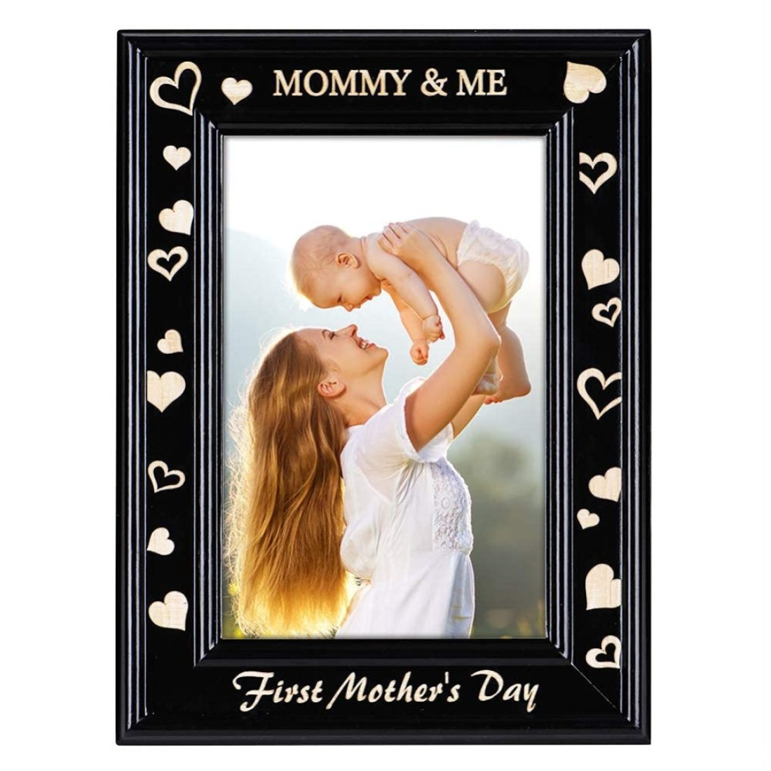 Hohomark First Mothers Day Picture Frames for Mom from Baby Mommy and Me 1st Mothers Day Photo Frames for New Mom New Baby Mom to be Newborn New Parents Boy Girl Baby Nursery Decor