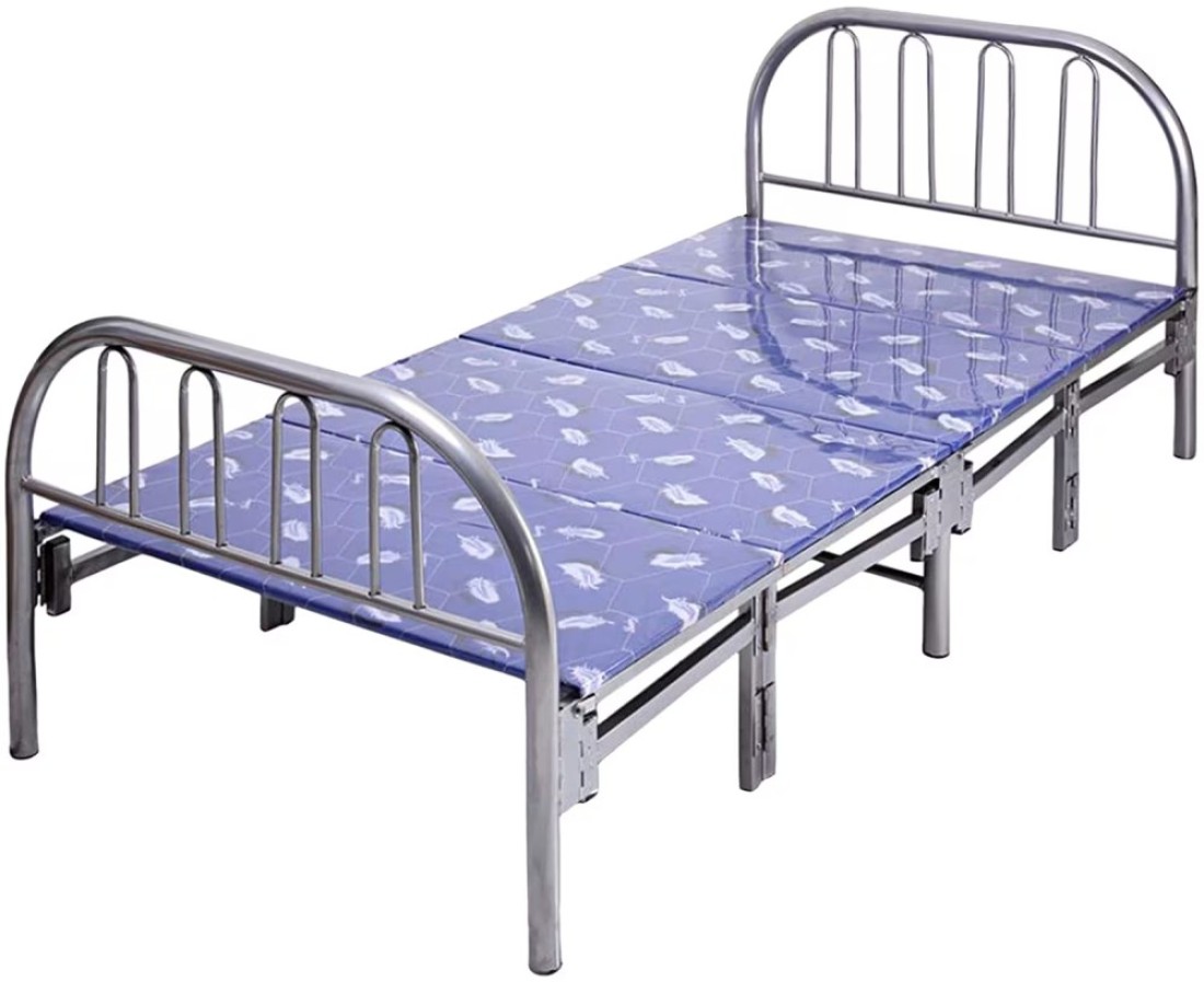Generic Single Metal Folding Bed, Blue - 190(L) X 90(W) X 90(H) Cm By Galaxy Design