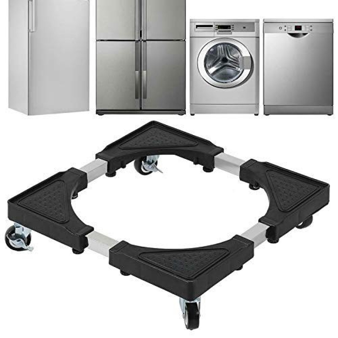 Machine Stand Adjustable Moving Roller for Home Appliances Washing Machines Refrigerators Dryers Dishwashers Heavy Power Tools and Equipment with Wheels