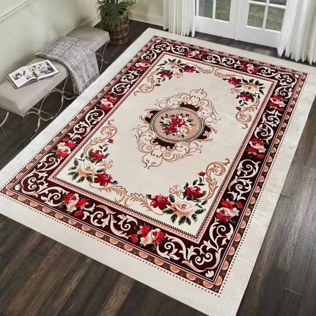 STARGOLD Luxurious Embossed Indoor Floor Carpet Bedroom and Living Room Rug Anti Slip Floor Carpets 200x300 cm SG-P015-B