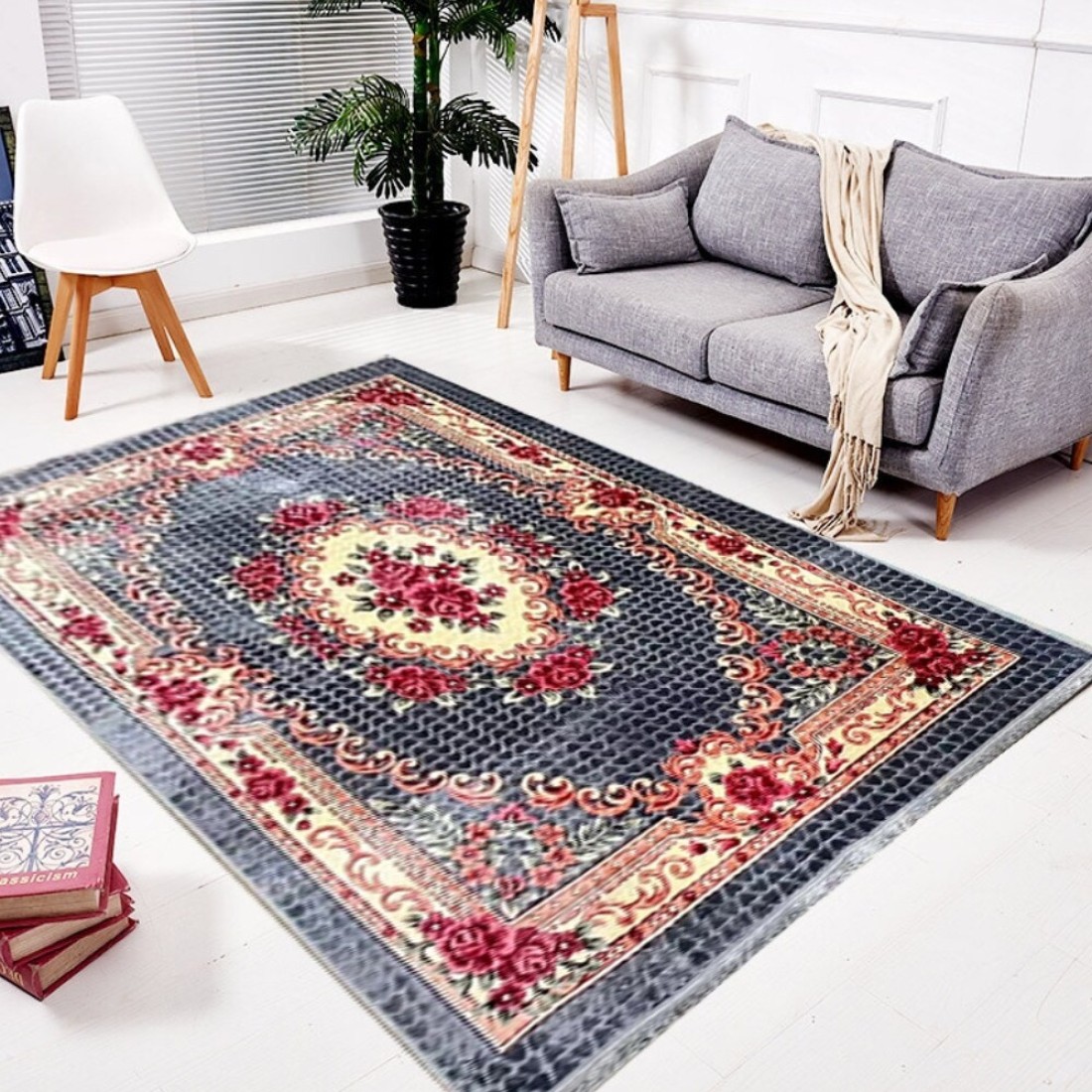 STARGOLD Luxurious Embossed Indoor Floor Carpet Bedroom and Living Room Rug Anti Slip Floor Carpets 200x300 cm SG-P017