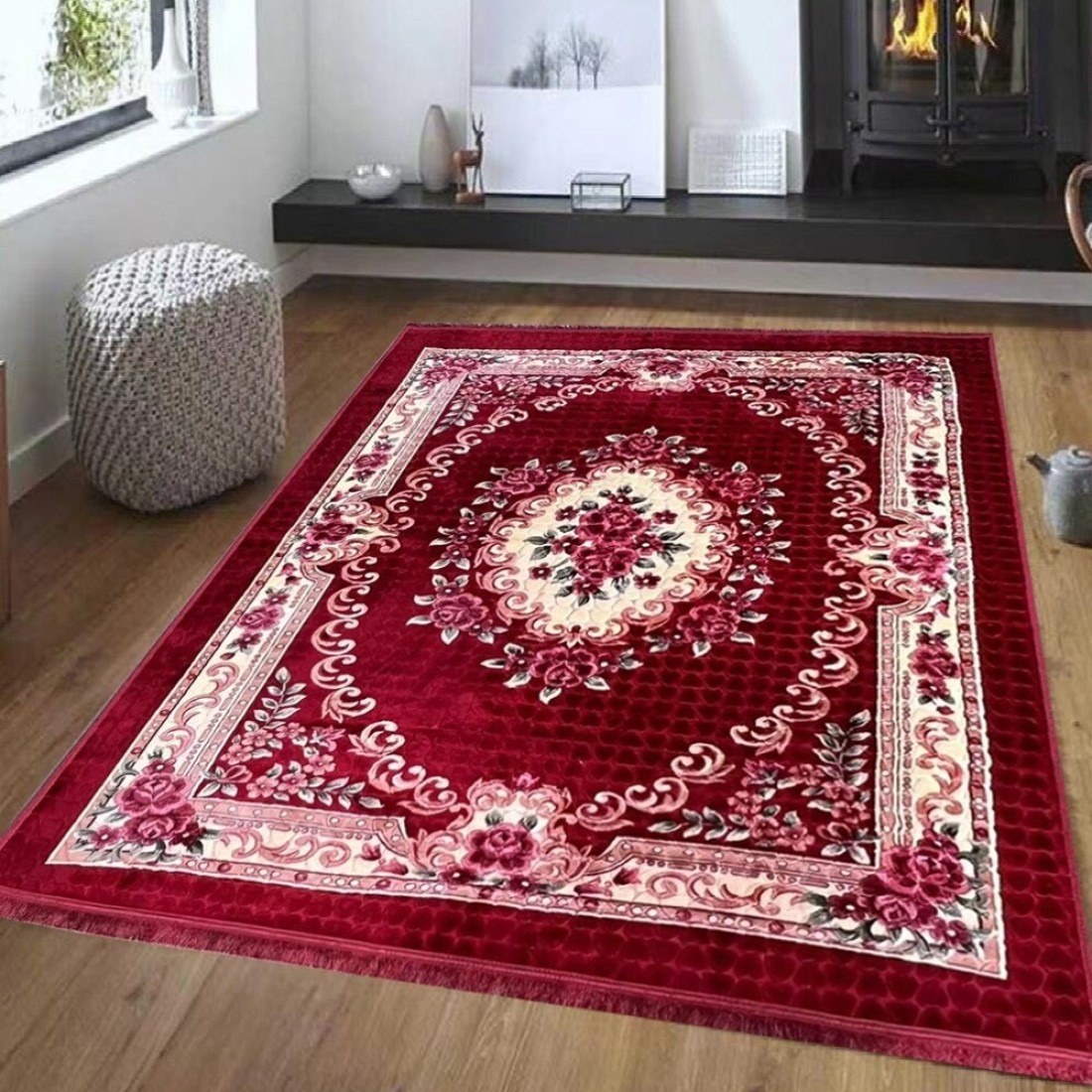 STARGOLD Luxurious Embossed Indoor Floor Carpet Bedroom and Living Room Rug Anti Slip Floor Carpets 180x200 cm SG-P016