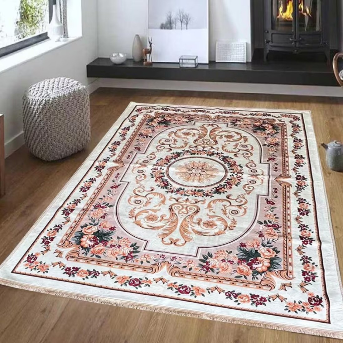 STARGOLD Luxurious Embossed Indoor Floor Carpet Bedroom and Living Room Rug Anti Slip Floor Carpets 200x300 cm SG-P015-A