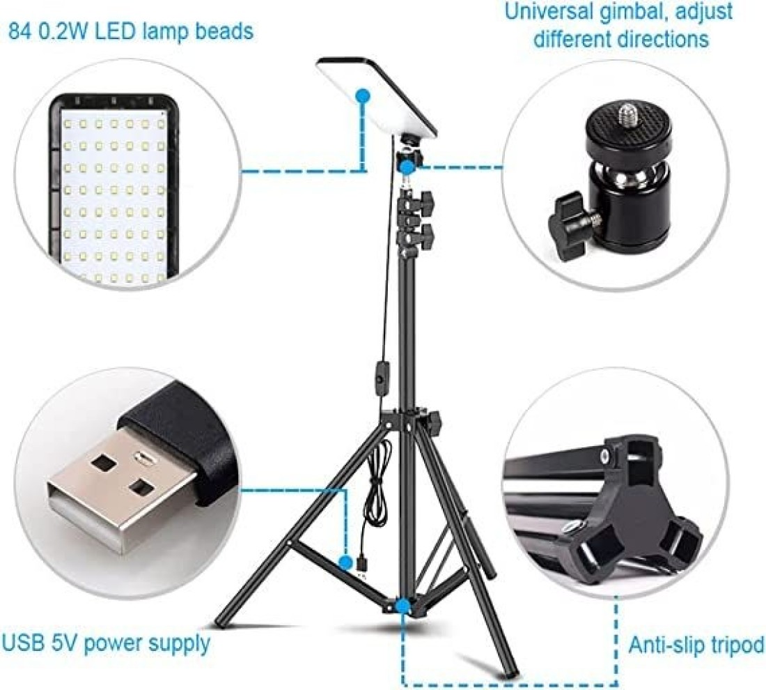 مصباح صيد LED قابل للطي، مصباح خارجي مع حامل، شحن USB محمول، طويل الأمد، مصابيح أرضية مقاومة للماء للحديقة أو الفناء أو التخييم أو الخيمة أو القراءة أو غرفة المعيشة