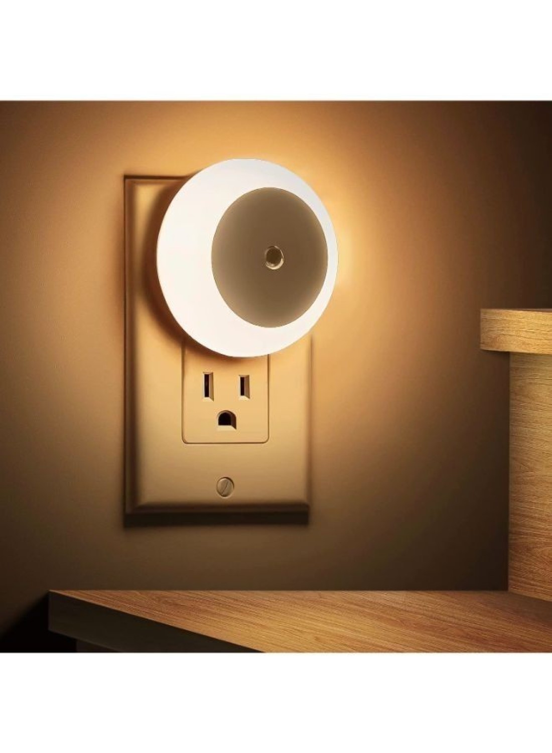 Generic Night Light Plug Into Wall, Nightlight With Dusk To Dawn Sensor, 0.5W LED Night Light For Kids Room, Baby Night Light, Bathroom Night Light, Stair Lights, Hallway Light