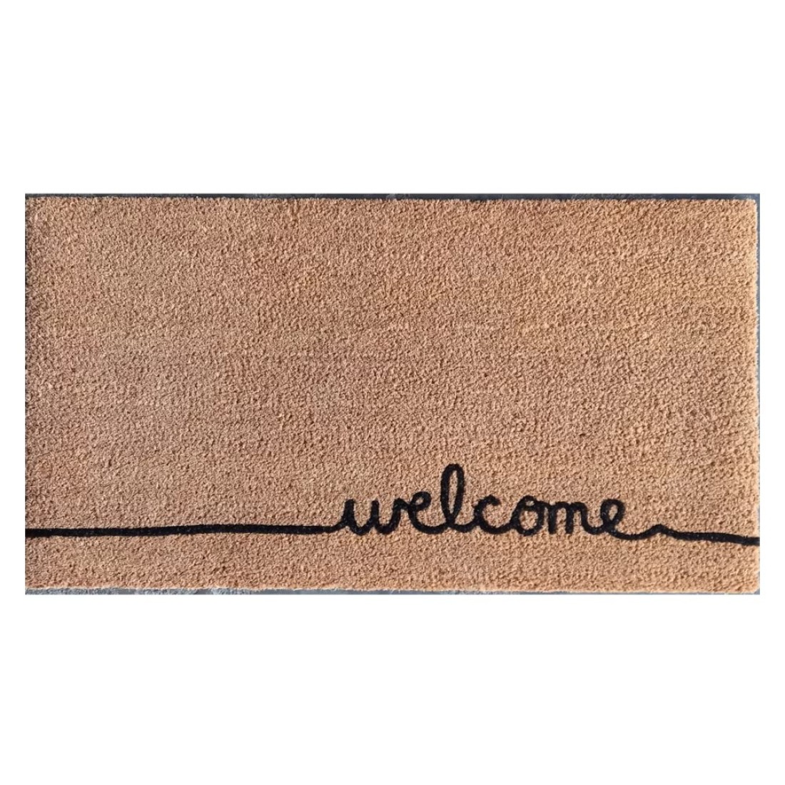AE Natural PVC &amp; Coir Signature&quot;Welcome&quot; Printed Mat - 45 x 75cm