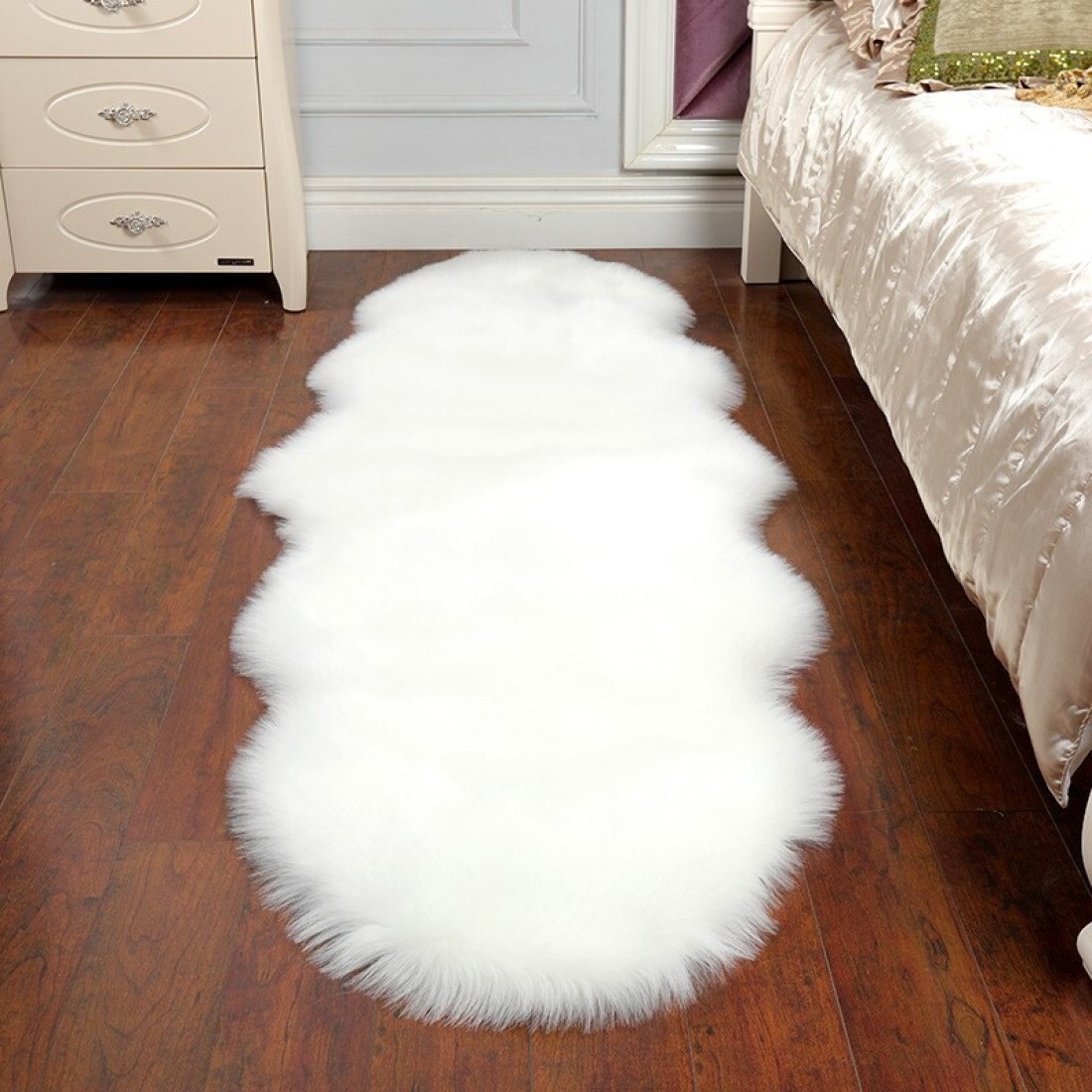 Super Soft Rabbit Fur Living Room Carpet Can Be Use As Area Rug Also With Anti Slip Bottom (Size 60×150CM)
