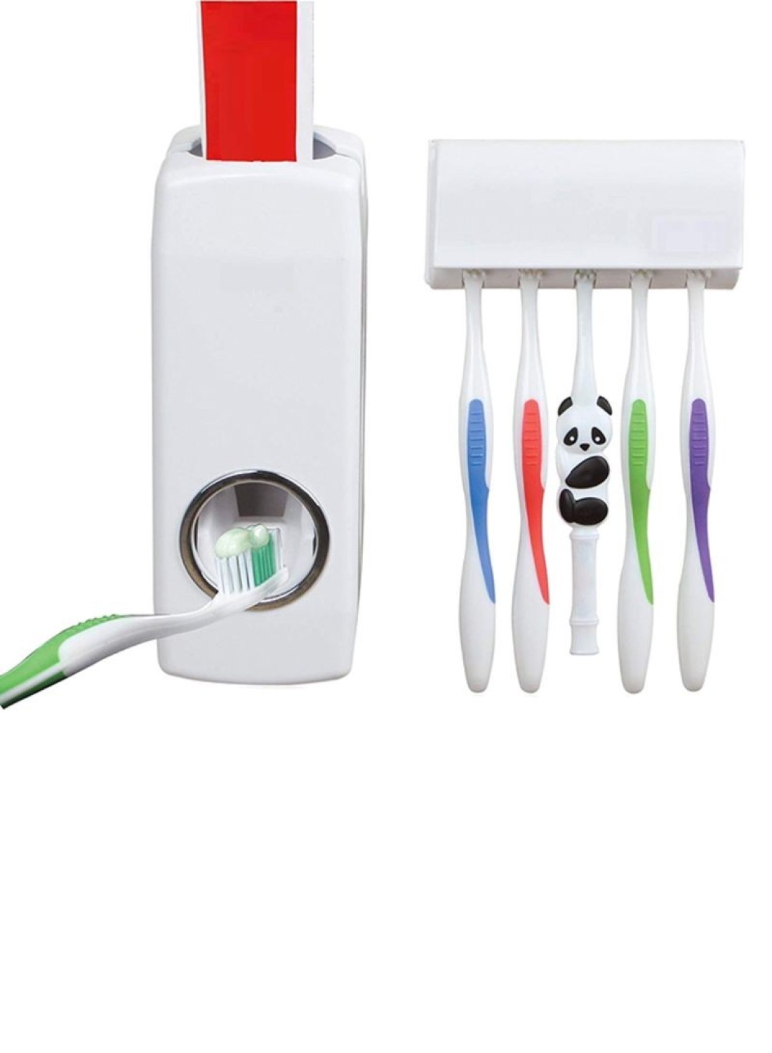 Generic Automatic Toothpaste Dispenser And Toothbrush Holder White 155X60X60cm