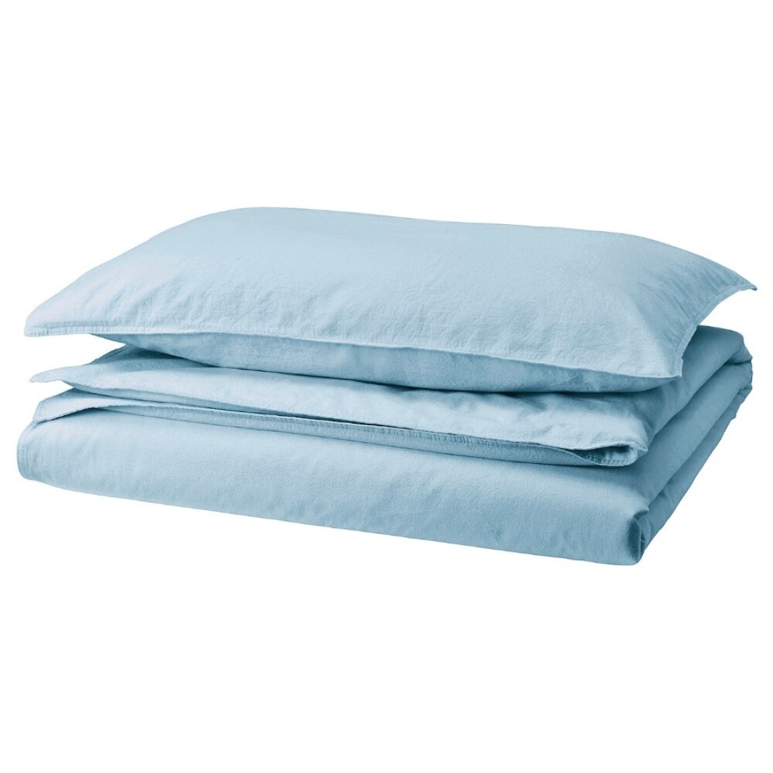 Duvet Cover And Pillowcase Blue-Grey 150X200/50X80 Cm