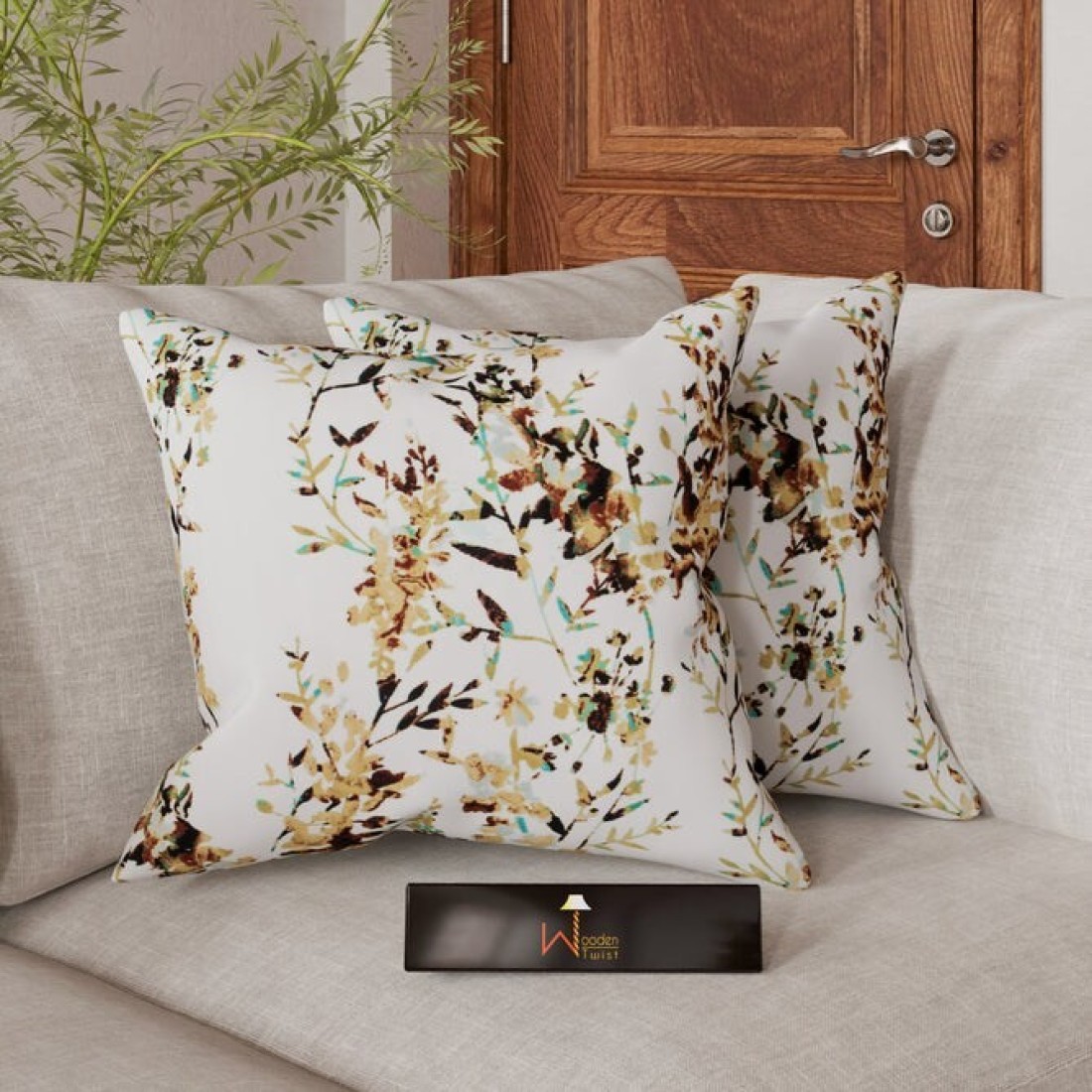 Gardenia Natural Jute &amp; Cotton Fabric Cushion Cover