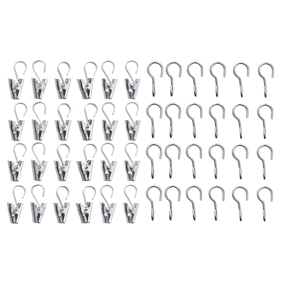 Curtain Hook With Clip 24 Pack