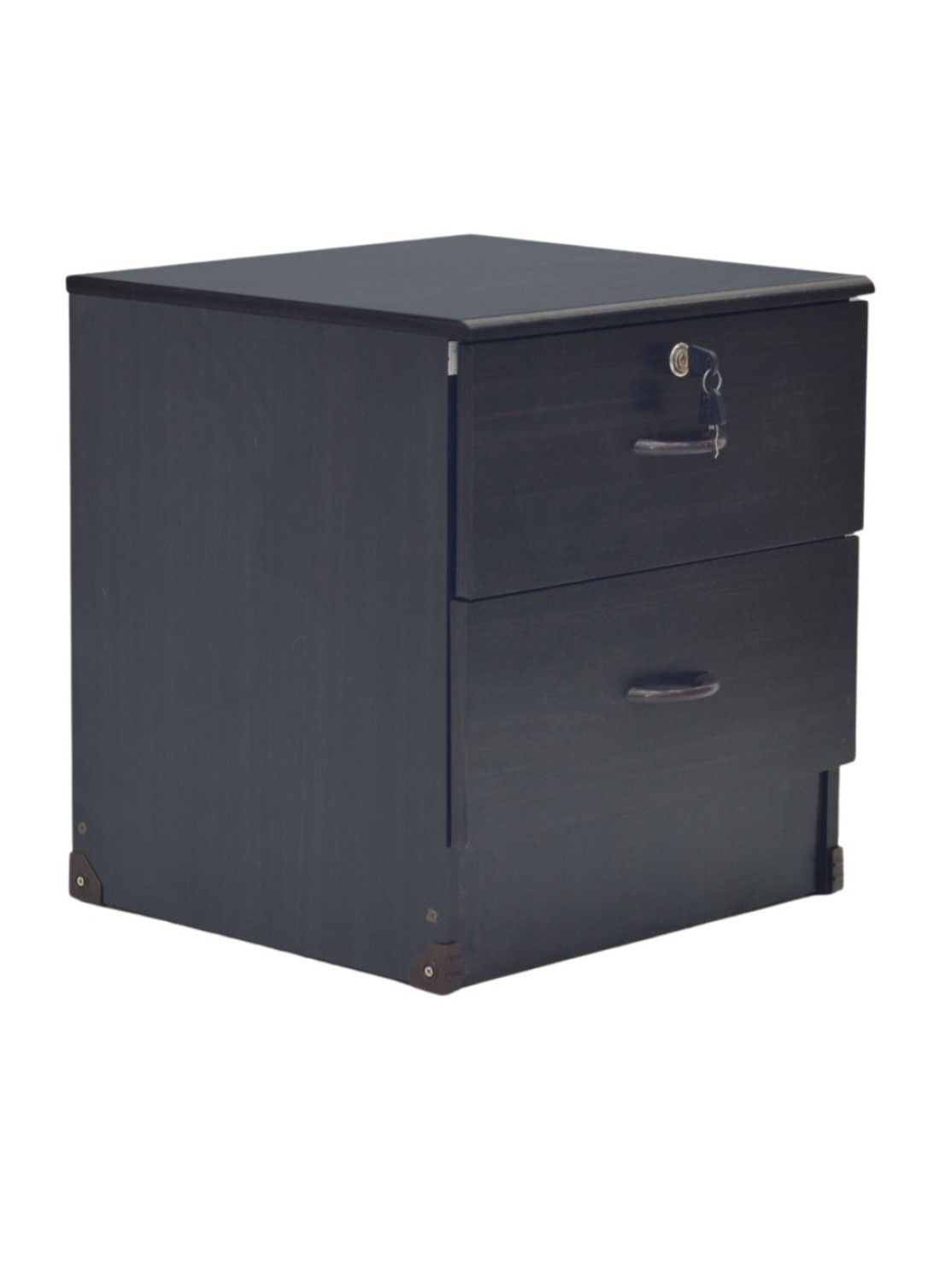 Galaxy Design Bedside Table Storage Cabinet With Lockable Drawers for Living Room, Office, Sofa Side Table GDF-1308 Color Wenge