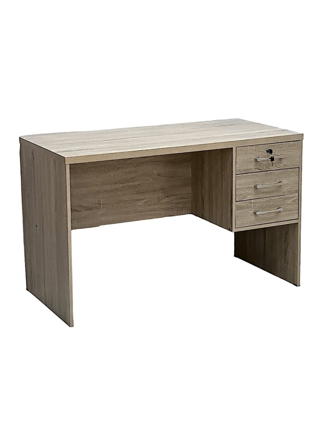 Galaxy Design Wooden Writing Table with Three Drawers, Office Table with Lockable Top Drawer, Computer Desk for Study and Work, Ideal Laptop Table for Home and Office