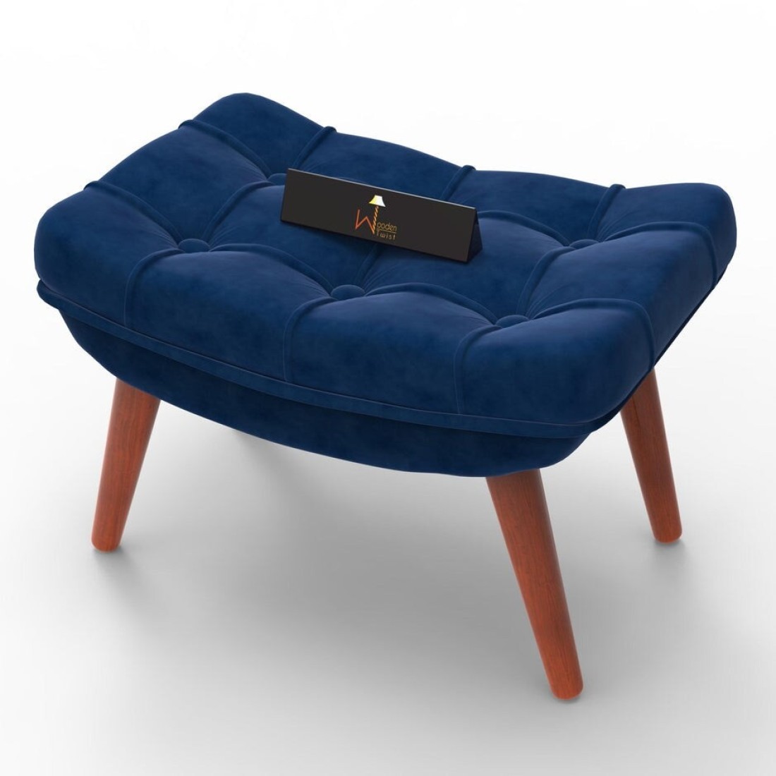 Stool for Living Room Soft Fabric Comfortable Cushion Ottoman Footrest