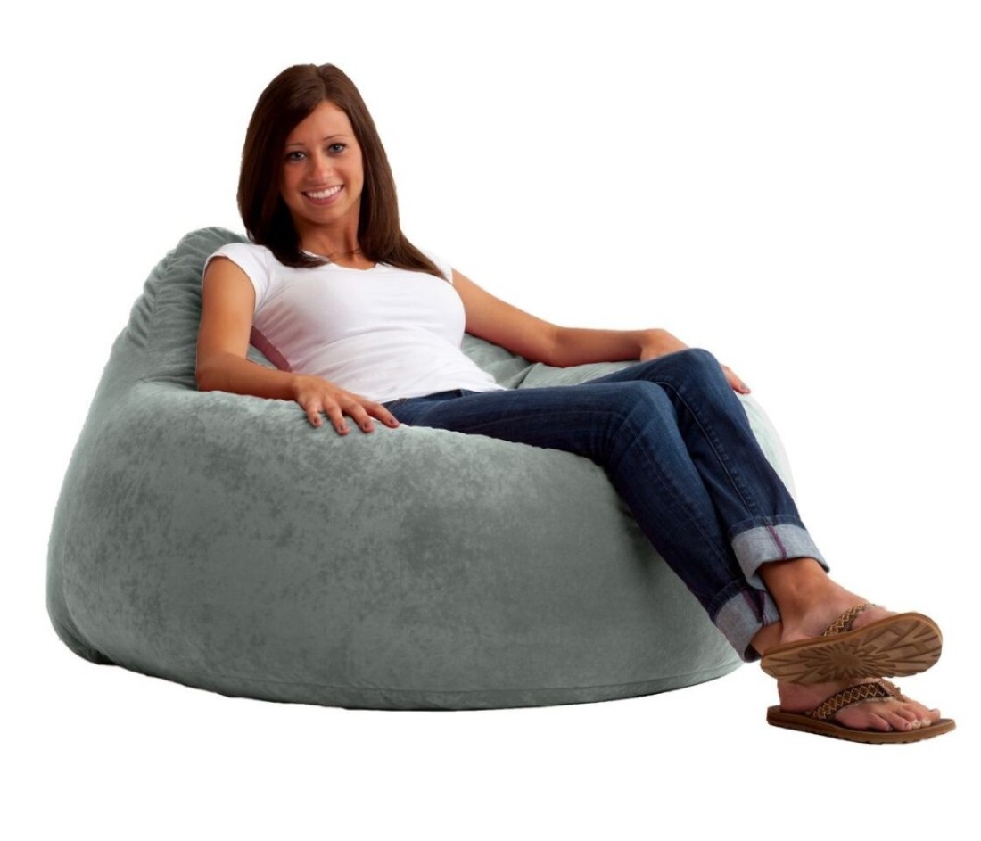 Comfy Seude Bean Bag Cover - Grey