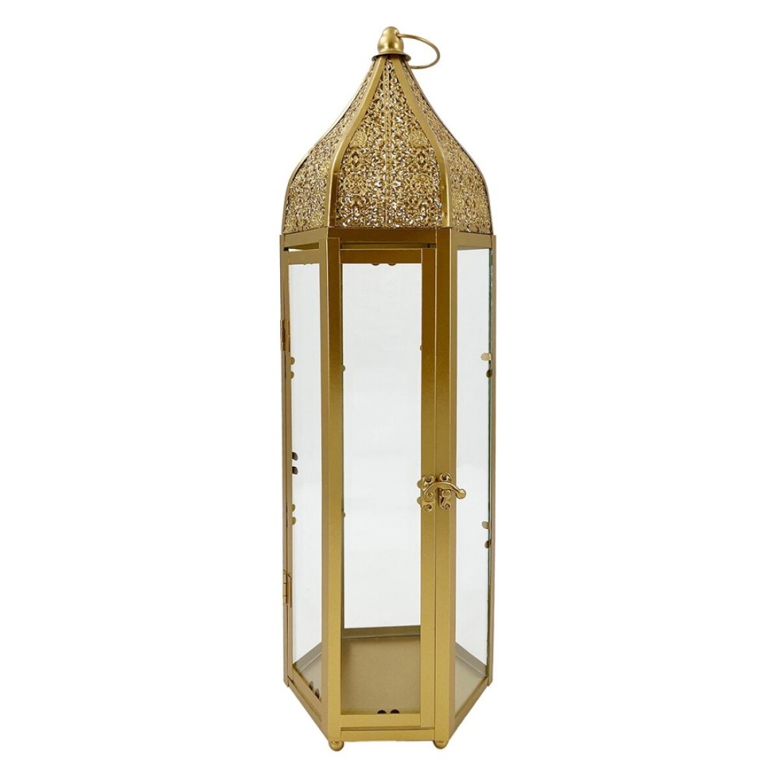 Eid Lantern Candle Holder Gold 16.9x16.9x57cm