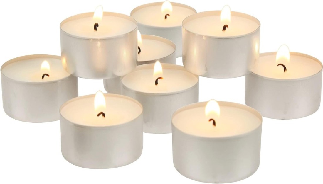 Star Cook 8 Hour Tea Lights Candles (150 Pack) - White Long Lasting Tea Lights - Unscented - 3.8 X 2.3 Cm, 8Hr