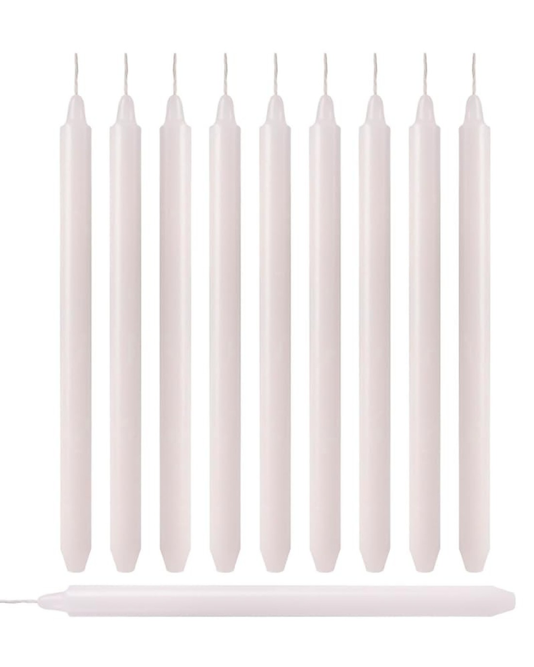 OSHADOW 1/2 Inch Taper Candles Thin 8&quot; Lenght- 1/2 Inch Candles Diameter - Skinny Taper Candles - Skinny Candlesticks - White Candlesticks - Thin Candlesticks 1/2 - Candle Sticks White Candles